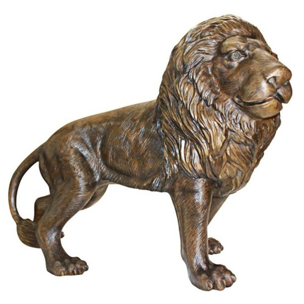 Huge Guardian Lion Cast Bronze Garden Statues Pair Set life size sculptures
